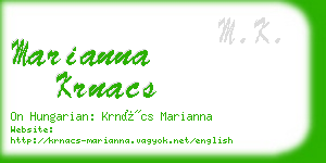 marianna krnacs business card